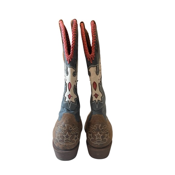 J.B. Dillon Brown multi Cowboy Boots - Picture 2 of 13